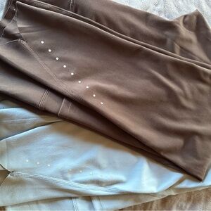 2 Pair Danskin Maroon and Light Blue Leggings - Duo Pack